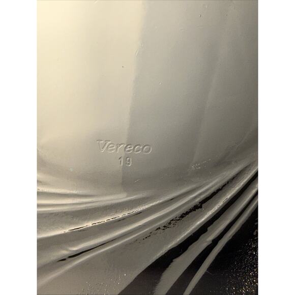 VGT Vereco France Pink Swirl Depression Glass Serving Bowl 1980s Large - Picture 4 of 5